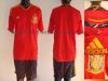 wholesale European Cup Spain Home Soccer Jerseys Red