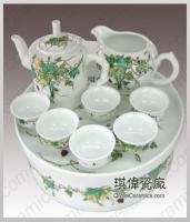 供应高档陶瓷茶具 手绘陶瓷茶具 礼品茶具 景德镇厂家销售批发 陶瓷定做